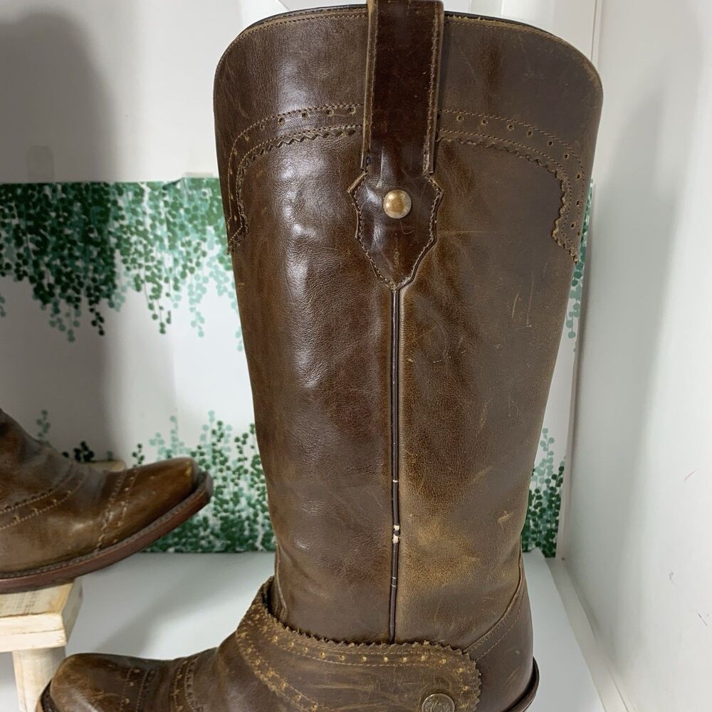 Leather Corral Western Boots Cowboy Cowgirl Size 7.5 Women - Picture 8 of 16
